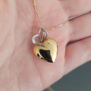 Gold and Silver Heart Necklace